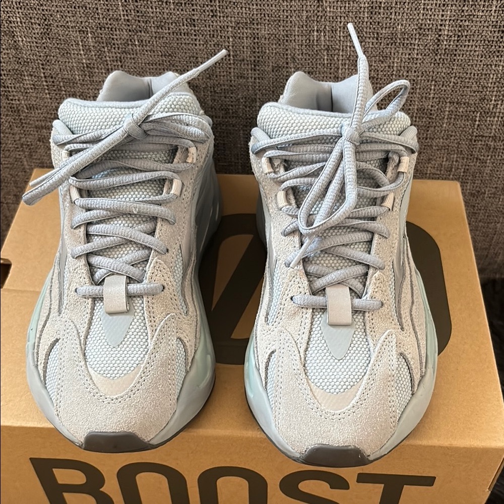 Gray Yeezy Athletic Sneakers